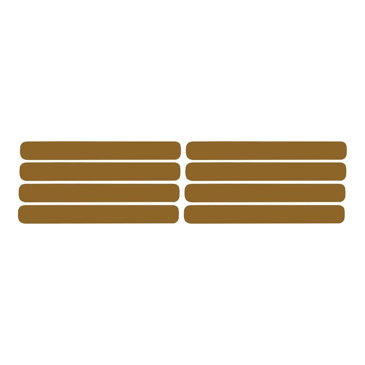 78856 Side Vent Louver Decals, 1991-1994 Chevy Corvette, 8 Pieces Matte Gold