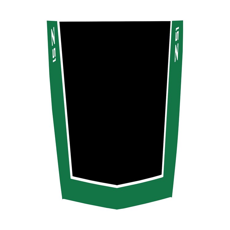 78881 2-Tone Stinger Stripe, 2014-2019 Chevy Corvette, Gloss Green Gloss Black W/ Z51