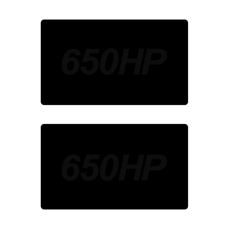 78890 Airbag Warning Cover, 2014-2019 Chevy Corvette, Pair Gloss Black Gloss Black 650HP