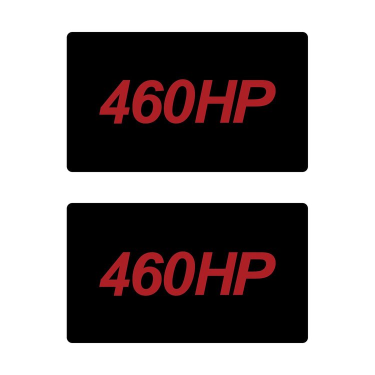 78893 Airbag Warning Cover, 2014-2019 Chevy Corvette, Pair Gloss Black Gloss Red 460HP
