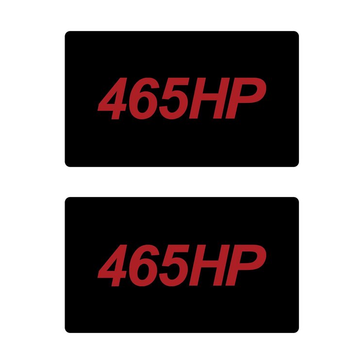 78894 Airbag Warning Cover, 2014-2019 Chevy Corvette, Pair Gloss Black Gloss Red 465HP
