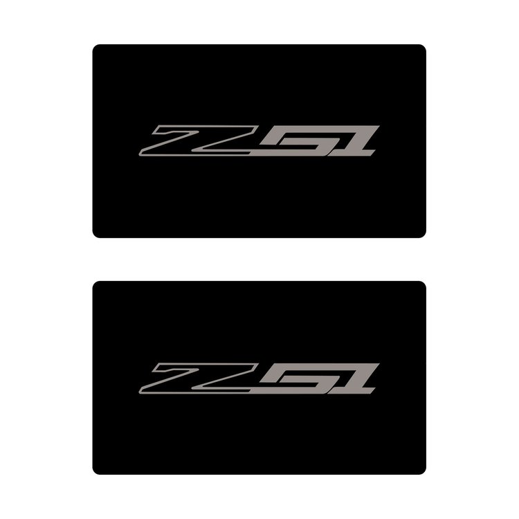 78896 Airbag Warning Cover, 2014-2019 Chevy Corvette, Pair Gloss Black Gloss Silver Z51