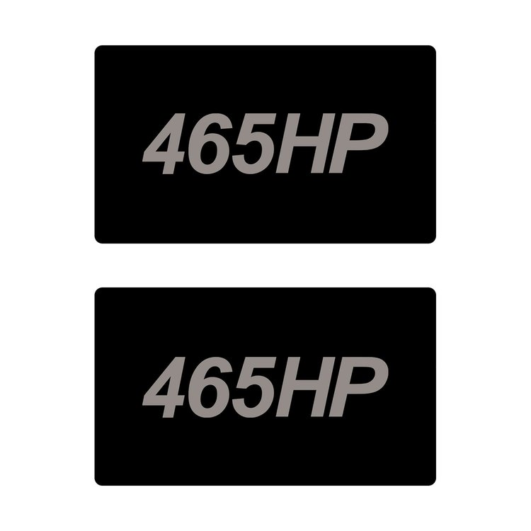 78897 Airbag Warning Cover, 2014-2019 Chevy Corvette, Pair Gloss Black Gloss Silver 465HP