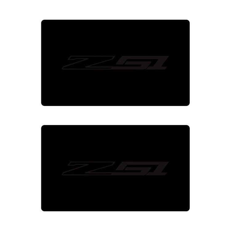 78901 Airbag Warning Cover, 2014-2019 Chevy Corvette, Pair Gloss Black Matte Black Z51