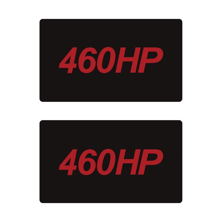 78907 Airbag Warning Cover, 2014-2019 Chevy Corvette, Pair Matte Black Gloss Red 460HP