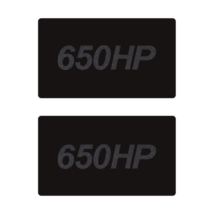 78927 Airbag Warning Cover, 2014-2019 Chevy Corvette, Pair Matte Black Carbon Flash 650HP