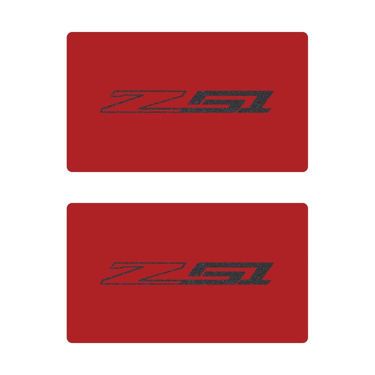 78929 Airbag Warning Cover, 2014-2019 Chevy Corvette, Pair Matte Red Carbon Flash Z51