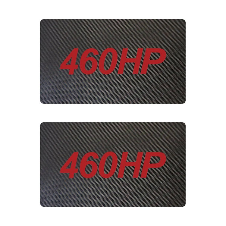 78950 Airbag Warning Cover, 2014-2019 Chevy Corvette, Pair Black Carbon Fiber Matte Red 460HP
