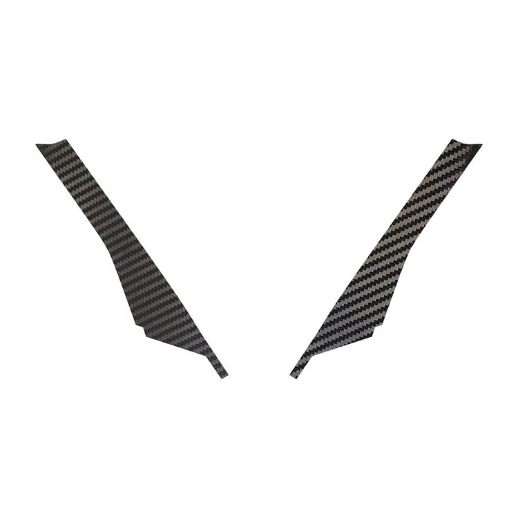 79074 A Pillar Overlay Decals, 2014-2019 Chevy Corvette, Black Carbon Fiber