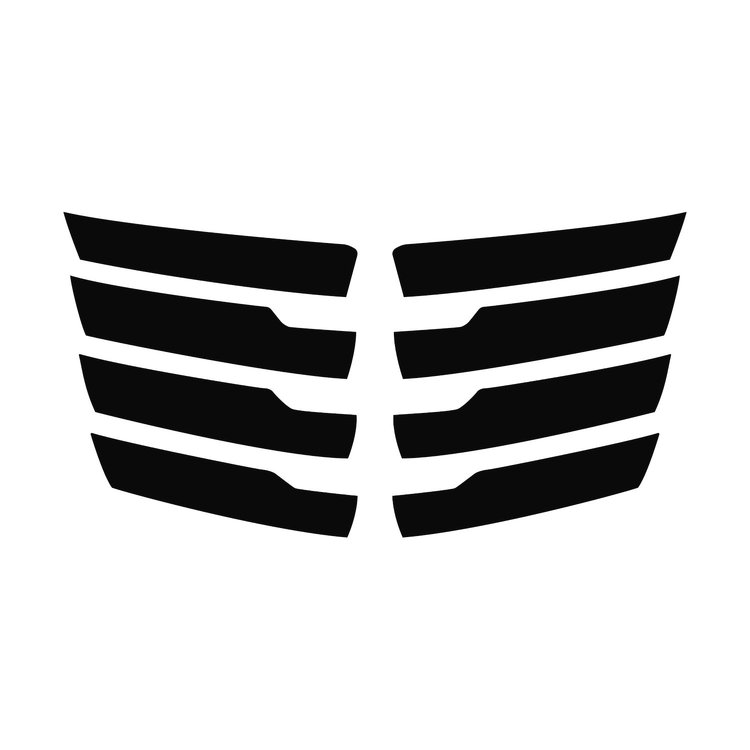 79076 Hood Vent Blade Overlay Decals, 2014-2019 Chevy Corvette, Gloss Black Z06