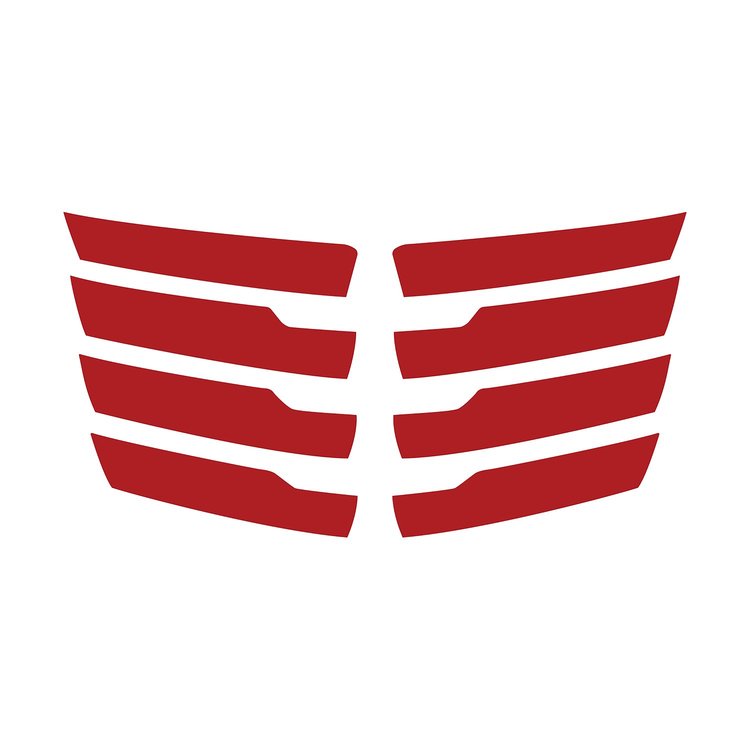 79078 Hood Vent Blade Overlay Decals, 2014-2019 Chevy Corvette, Gloss Red Z06
