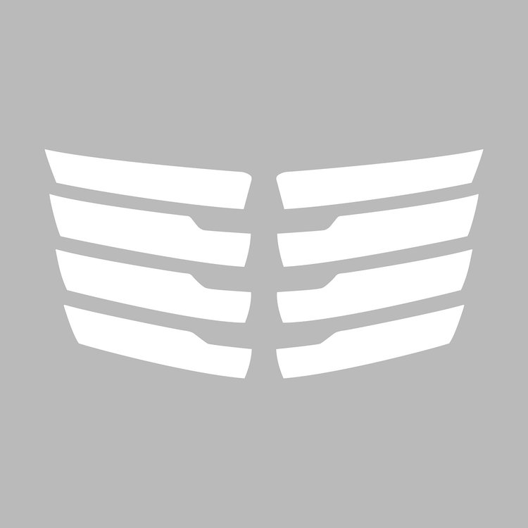 79080 Hood Vent Blade Overlay Decals, 2014-2019 Chevy Corvette, Gloss White Z06