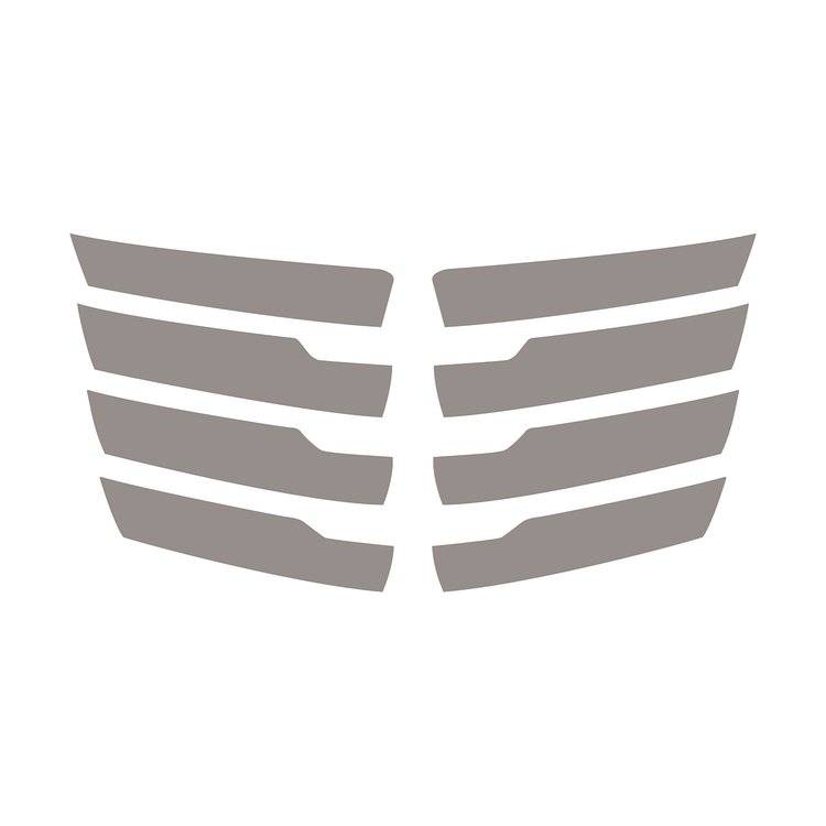 79082 Hood Vent Blade Overlay Decals, 2014-2019 Chevy Corvette, Gloss Silver Z06
