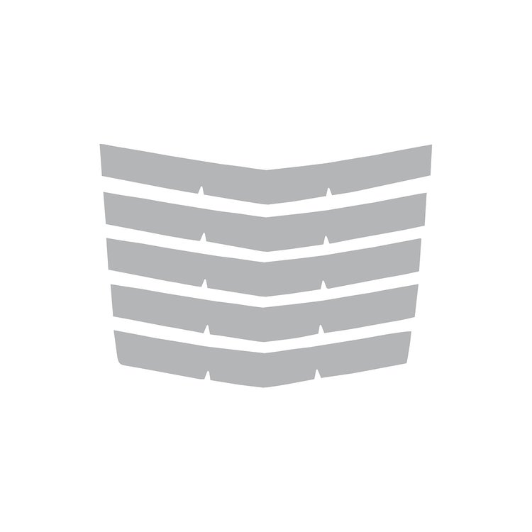 79083 Hood Vent Blade Overlay Decals, 2014-2019 Chevy Corvette, Gloss Gray Stingray/G.S.