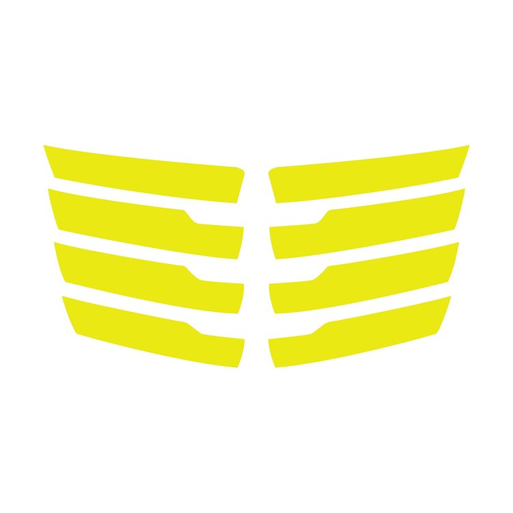 79089 Hood Vent Blade Overlay Decals, 2014-2019 Chevy Corvette, Gloss Yellow Z06