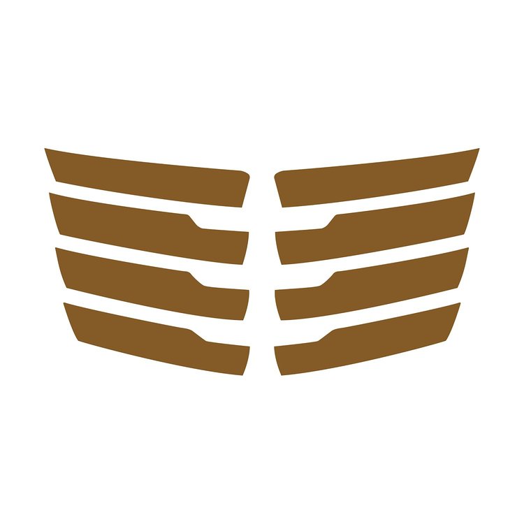 79092 Hood Vent Blade Overlay Decals, 2014-2019 Chevy Corvette, Gloss Metallic Gold Z06