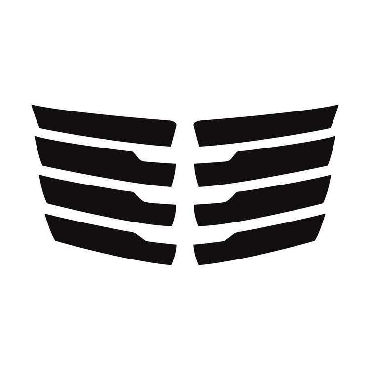 79094 Hood Vent Blade Overlay Decals, 2014-2019 Chevy Corvette, Matte Black Z06