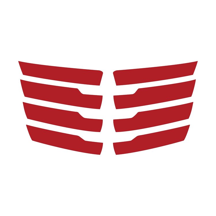79096 Hood Vent Blade Overlay Decals, 2014-2019 Chevy Corvette, Matte Red Z06
