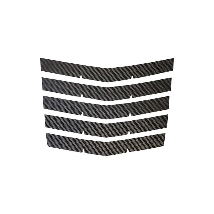 79099 Hood Vent Blade Overlay Decals, 2014-2019 Chevy Corvette, Black Carbon Fiber Stingray/G.S.