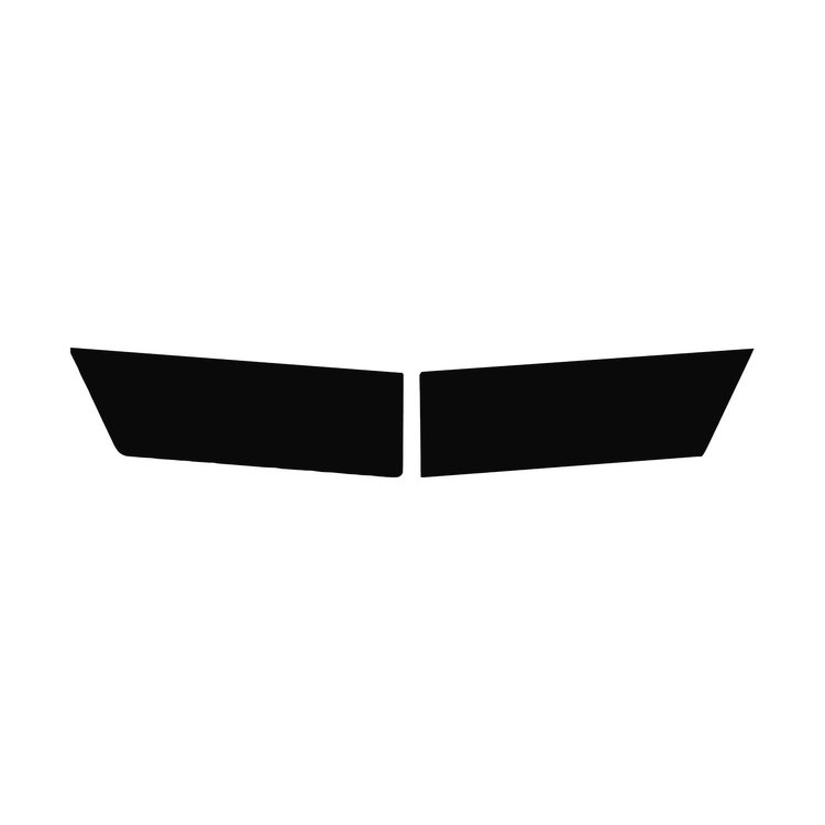 79107 Colored Crossed Flag Emblem Overlay, 1984-1996 Chevy Corvette, Front Gloss Black