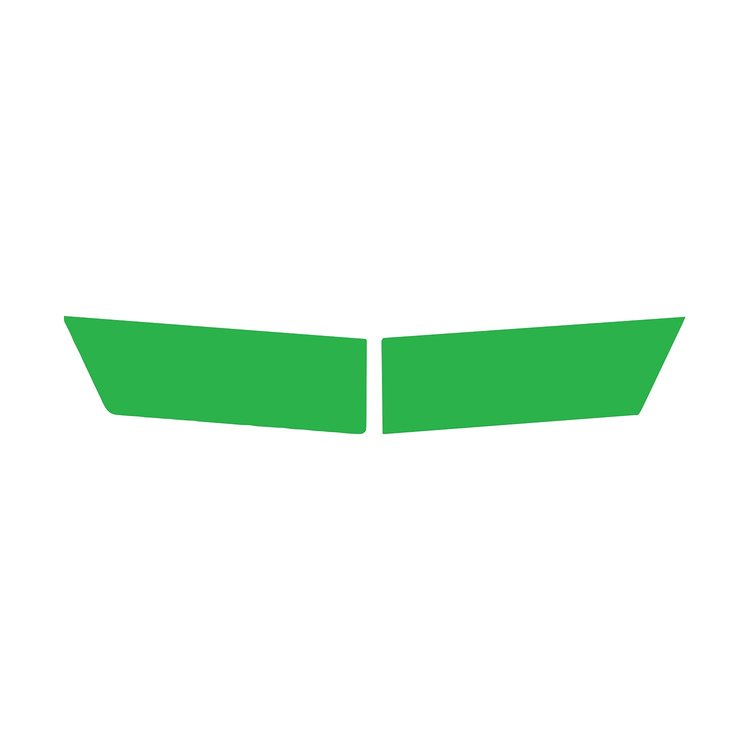 79109 Colored Crossed Flag Emblem Overlay, 1984-1996 Chevy Corvette, Front Gloss Lime Green