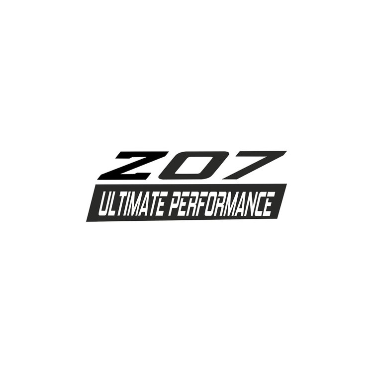 79259 Spoiler Z07 Med, 2005-2019 Chevy Corvette, Decal, Gloss Black Z Matte Dark Gray 07 W/ Ult. Perf Script