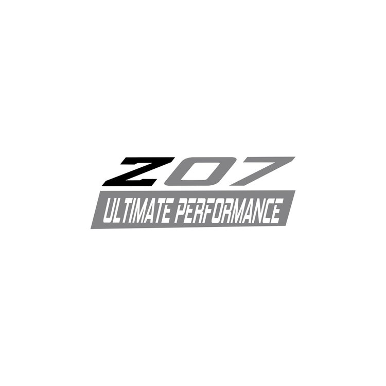 79265 Spoiler Z07 Med, 2005-2019 Chevy Corvette, Decal, Gloss Black Z Matte Gray 07 W/ Ult. Perf Script
