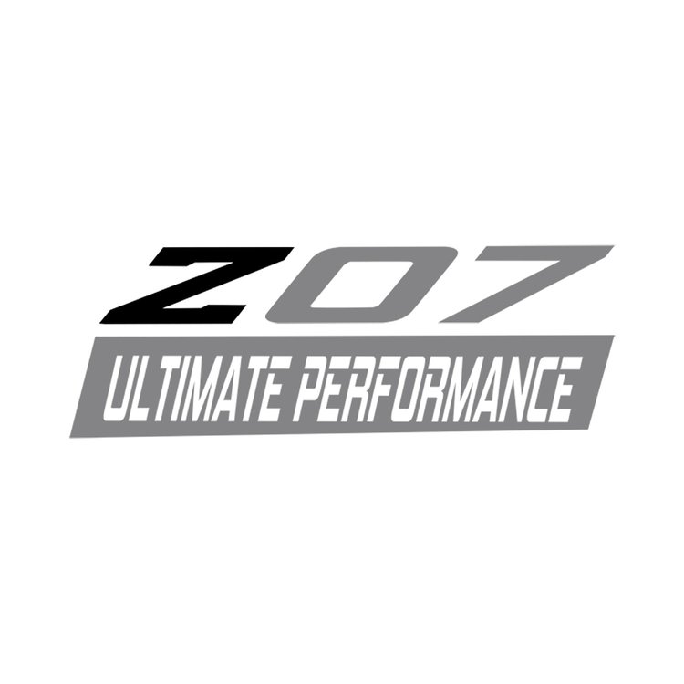 79267 Spoiler Z07 Large Decal, 2005-2019 Chevy Corvette, Gloss Black Z Matte Gray 07 W/ Ult, Perf Script