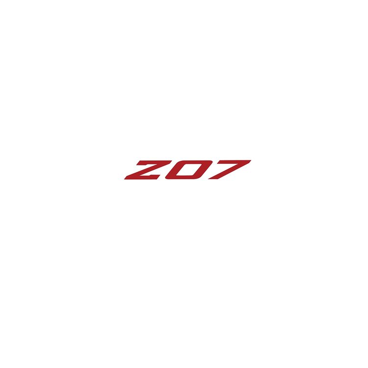 79271 Spoiler Z07 Small Decal, 2005-2019 Chevy Corvette, Gloss Red Z Gloss Red 07