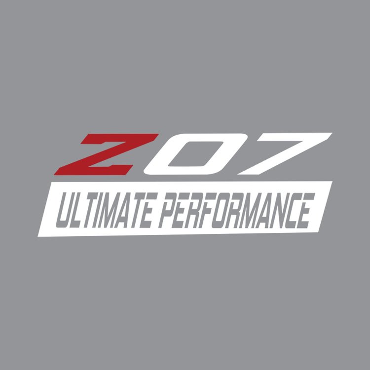 79278 Spoiler Z07 Large Decal, 2005-2019 Chevy Corvette, Gloss Red Z Gloss White 07 W/ Ult, Perf Script