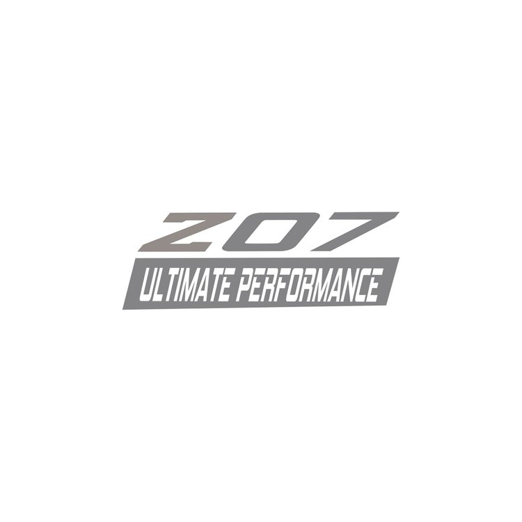 79292 Spoiler Z07 Med, 2005-2019 Chevy Corvette, Decal, Gloss Silver Z Matte Gray 07 W/ Ult. Perf Script
