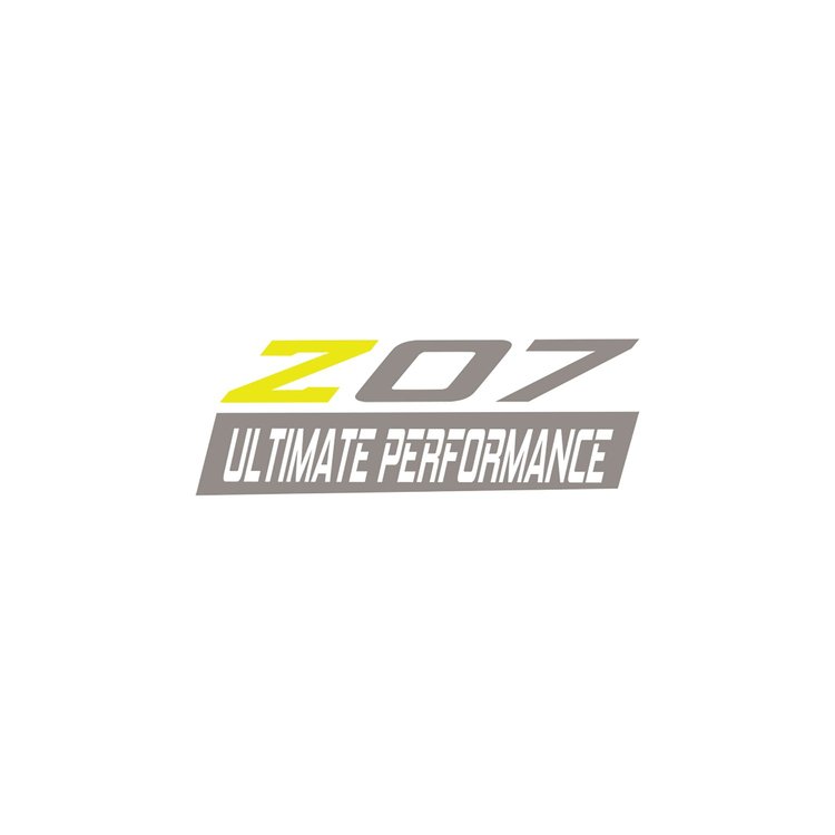 79305 Spoiler Z07 Med, 2005-2019 Chevy Corvette, Decal, Gloss Yellow Z Gloss Silver 07 W/ Ult. Perf Script