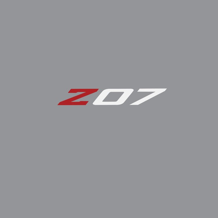 79309 Spoiler Z07 Med, 2005-2019 Chevy Corvette, Decal, Matte Red Z Matte White 07