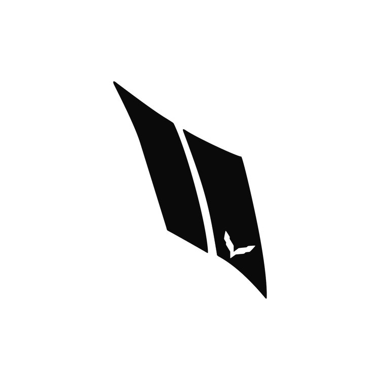 79359 G.S. Hash Marks W/ Cutout Driver Gloss Black C7, 2014-2019 Chevy Corvette, Crossed Flags