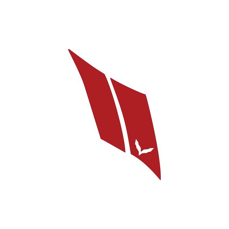 79365 G.S. Hash Marks W/ Cutout Driver Gloss Red C7 17 Style, 2014-2019 Chevy Corvette, Crossed Flags