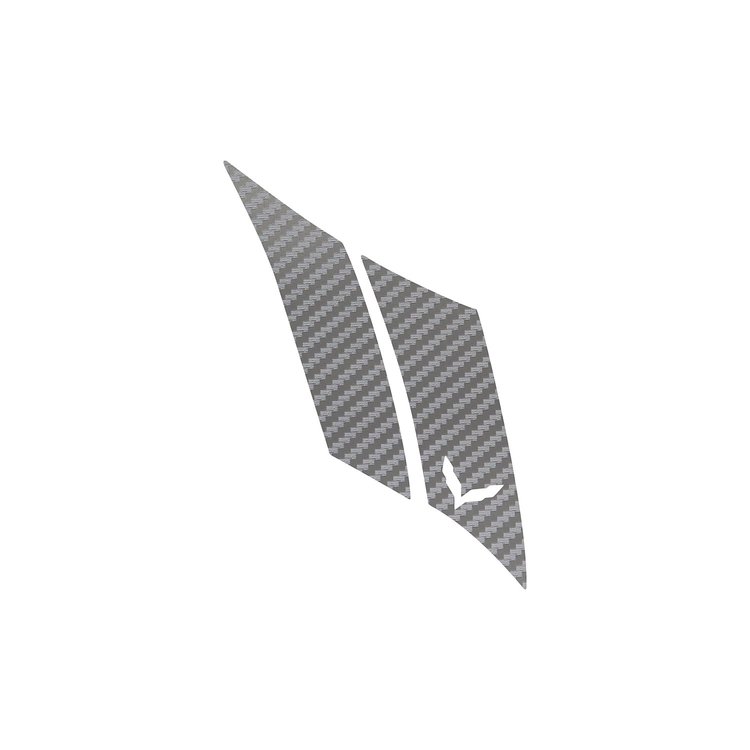 79433 G.S. Hash Marks W/ Cutout Driver Silver Carbon Fiber C7, 2014-2019 Chevy Corvette, Crossed Flags