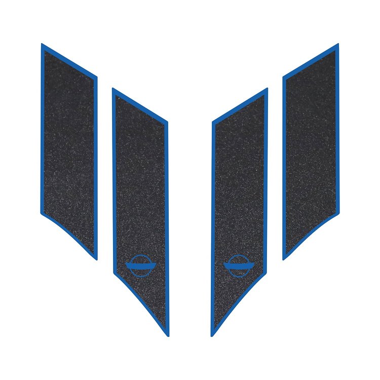79789 G.S. Styled Fender Stripes, 1984-1996 Chevy Corvette, Mt Blue/Gl CFlsh Met, Left/Driver/RH, Crossed Flags Cutout