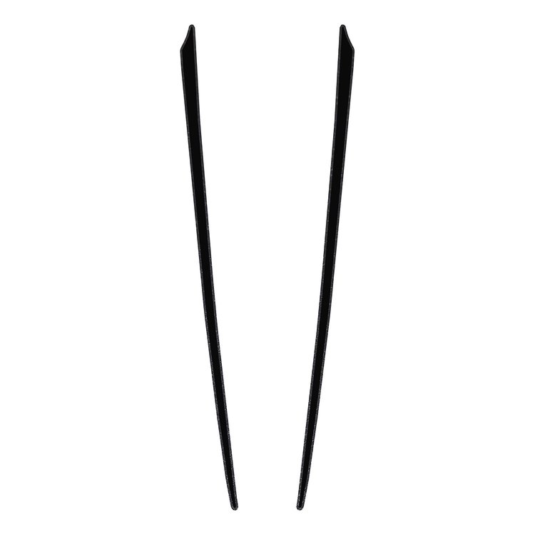 79829 2-Tone Hood Stripe Decal Top, 2005-2013 Chevy Corvette, Gloss Black Bottom Black Carbon Flash