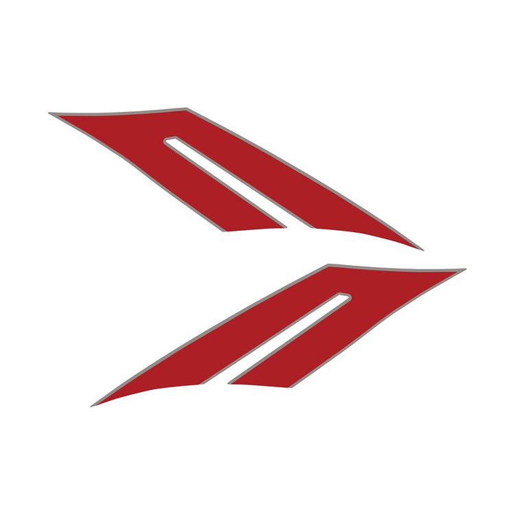 79865 Fender Hash Marks -2017 GS Style, 2015-2019 Chevy Corvette, Gloss Silver/Gloss Red, Left/Driver & Right/Passenger