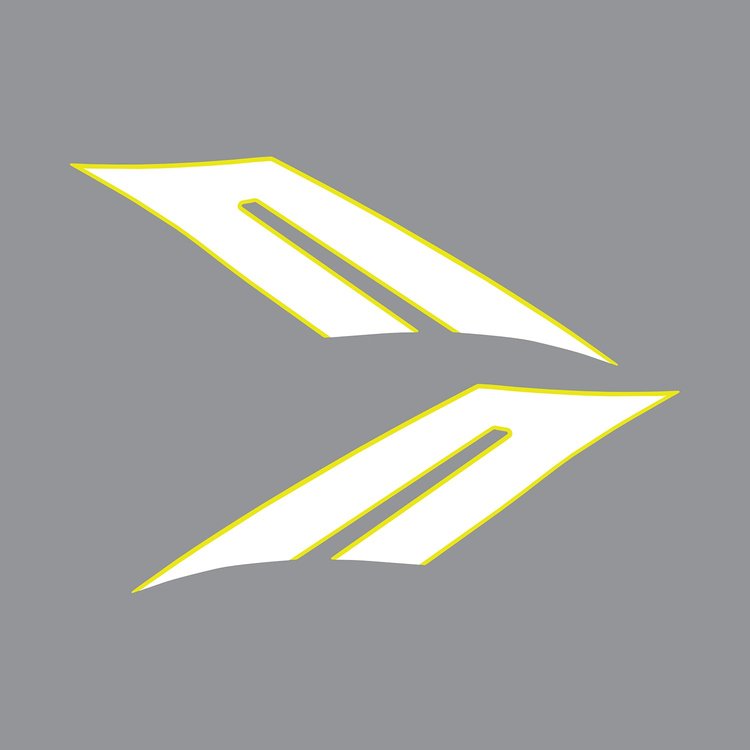 79870 Fender Hash Marks -2017 GS Style, 2015-2019 Chevy Corvette, Gloss Yellow/Gloss White, Left/Driver & Right/Passenger