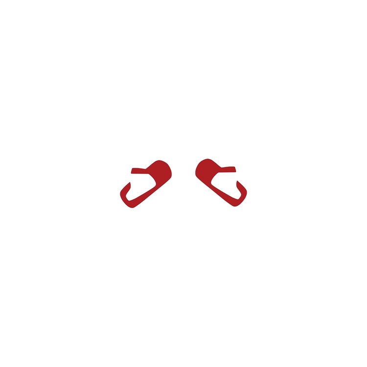 79924 Vinyl Door Button Decal Set, 2014-2019 Chevy Corvette, Pair, Gloss Red