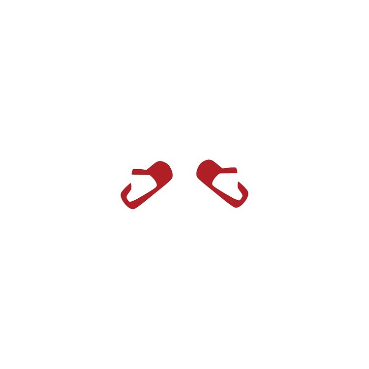 79933 Vinyl Door Button Decal Set, 2014-2019 Chevy Corvette, Pair, Matte Red