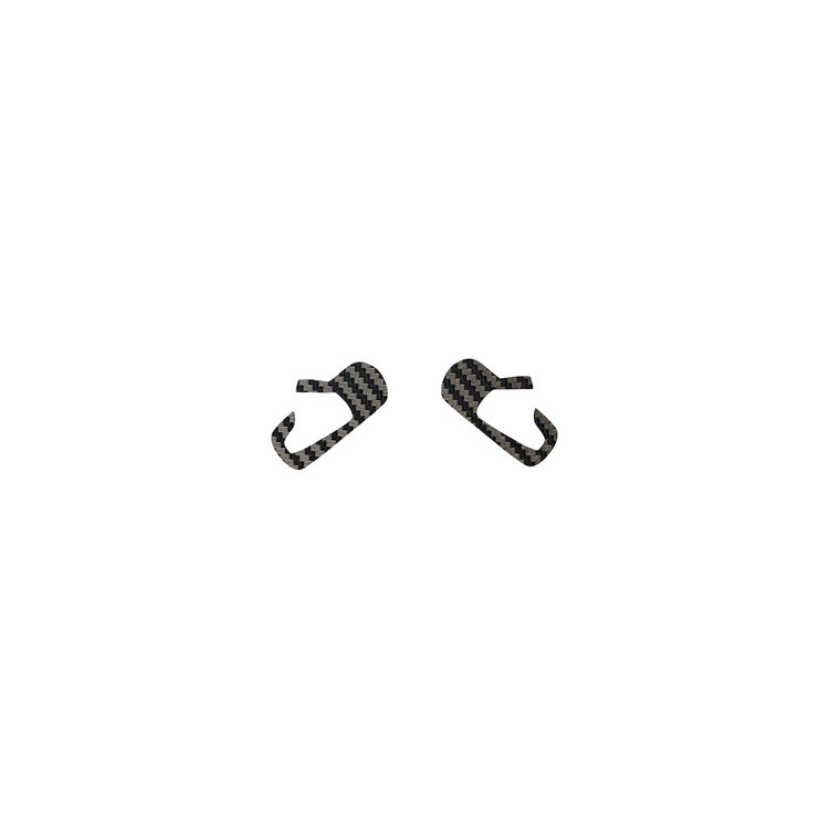 79936 Vinyl Door Button Decal Set, 2014-2019 Chevy Corvette, Pair, Black Carbon Fiber