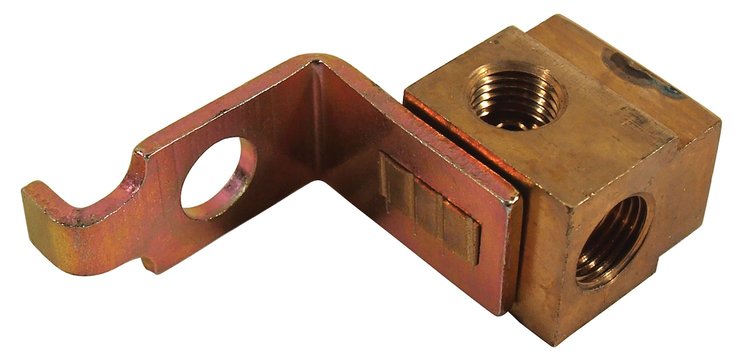 8126 Brake Line Block, 1966-1966 Chevy Corvette, Left Front (W/O Power Brake)