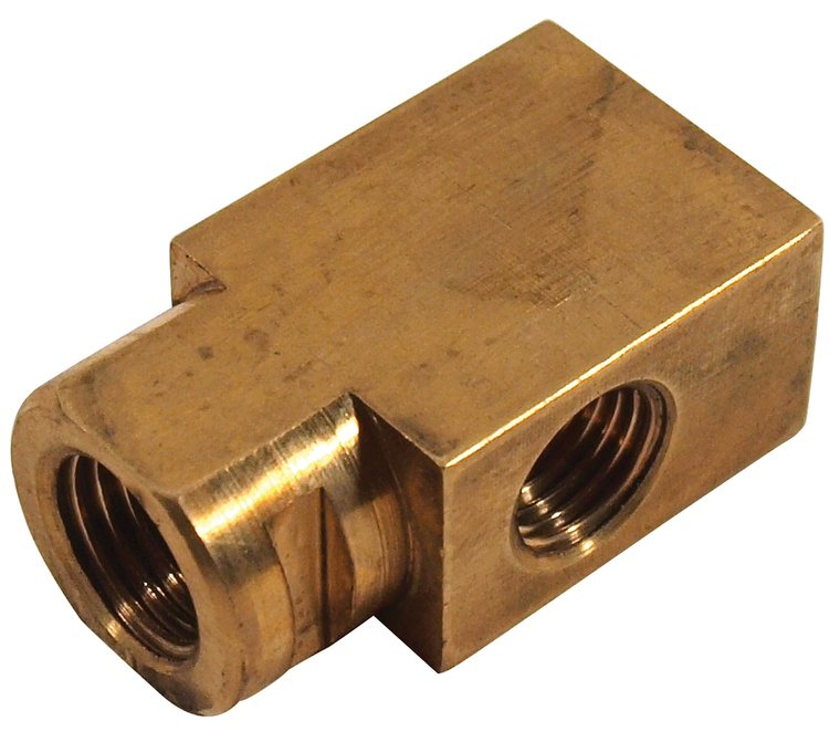 8127 Brake Line Block, 1963-1965 Chevy Corvette, LR, 63-64 All, 65 All W/O PB, 65 W/PB 3/16 In.
