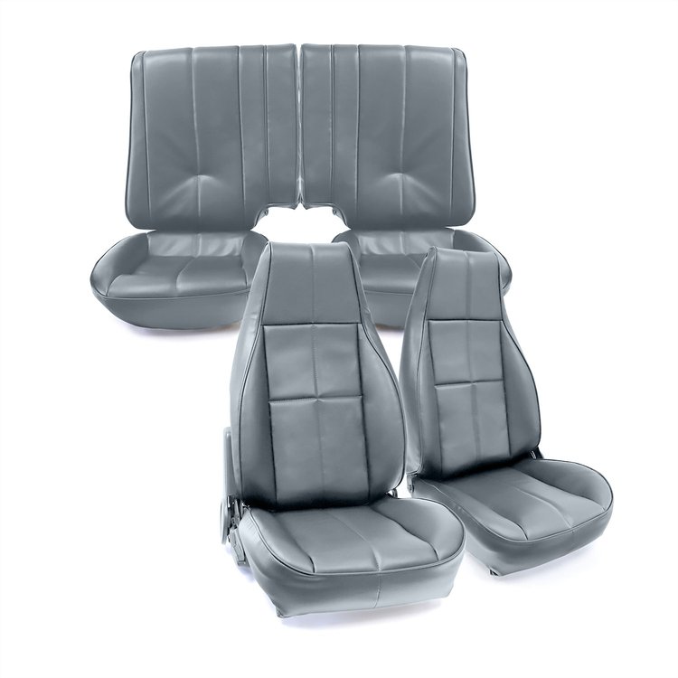 C420892 Leather Seat Cover Set, 1985-1985 Chevy Camaro, Standard Interior W/Split Rear, Gray