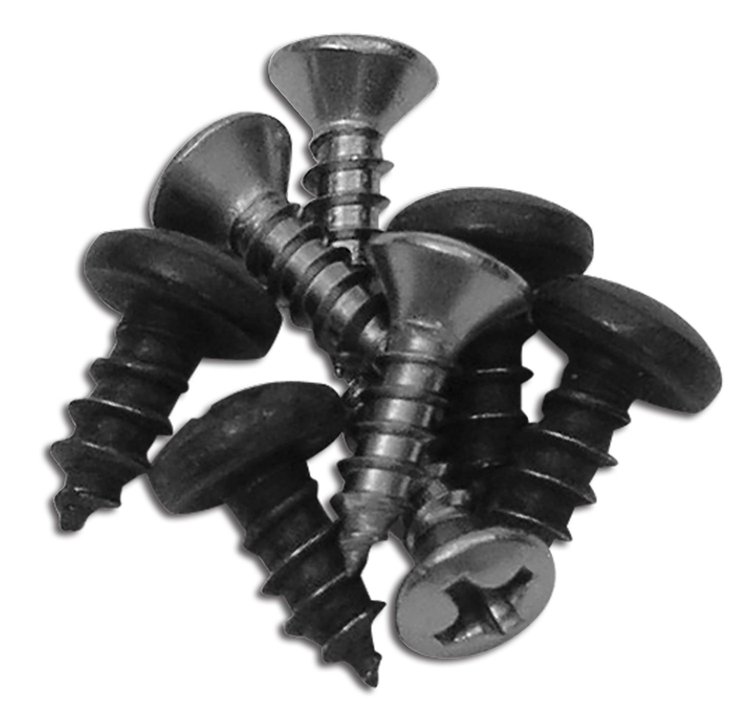 K1004 Weatherstrip Screw Set, 1973-1982 Chevy Corvette, Windshield Pillar Post, 8 Piece