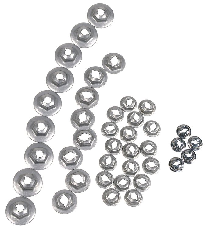 K1013 Emblem Speednut Kit, 1965-1965 Chevy Corvette, 41 Piece