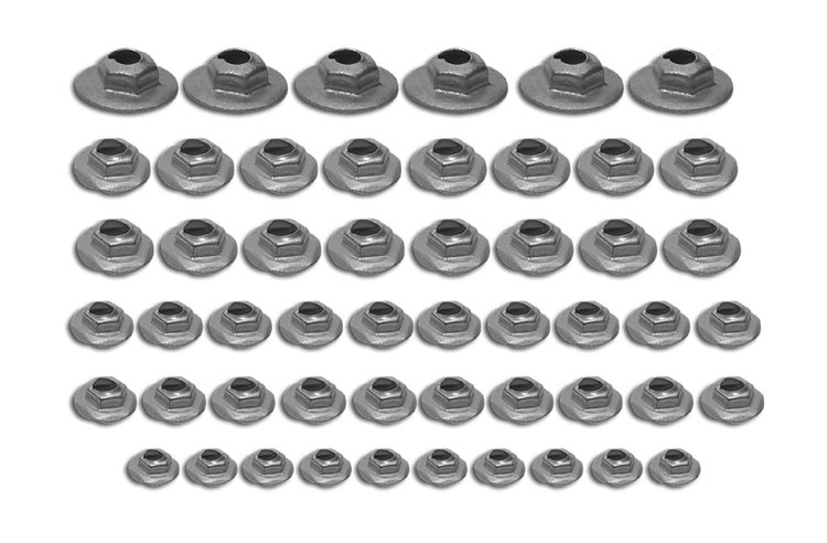 K1018 Emblem Speednut Kit, 1970-1972 Chevy Corvette, 52 Piece