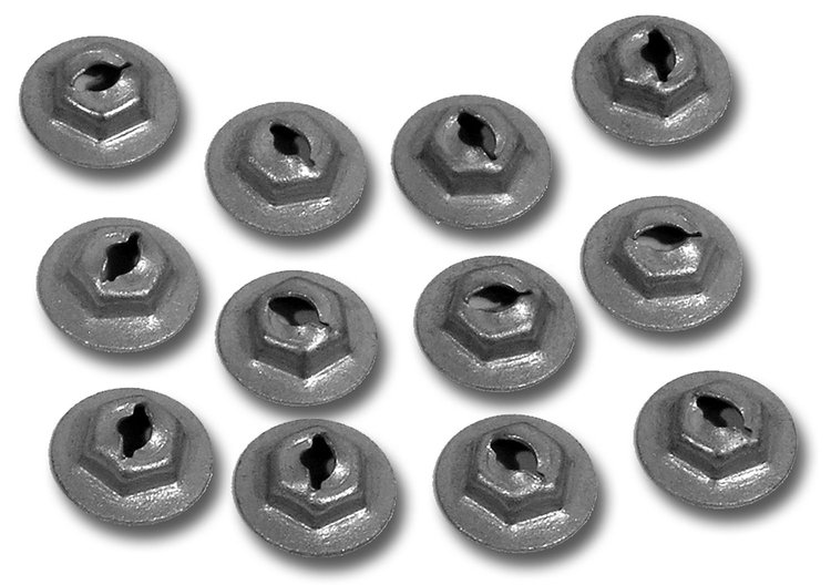 K1029 Hood Number Speednuts, 1967-1972 Chevy Corvette, 12 Piece Set